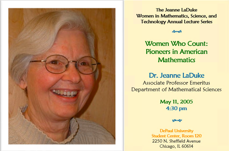 2005 speaker Dr. Jeanne LaDuke